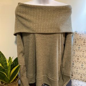 Chunky off-shoulder sweater